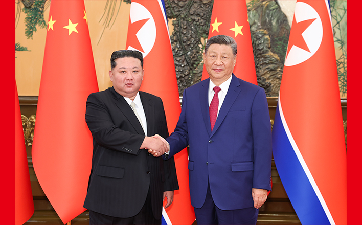 習(xí)近平同朝鮮勞動黨總書記、國務(wù)委員長金正恩舉行會談